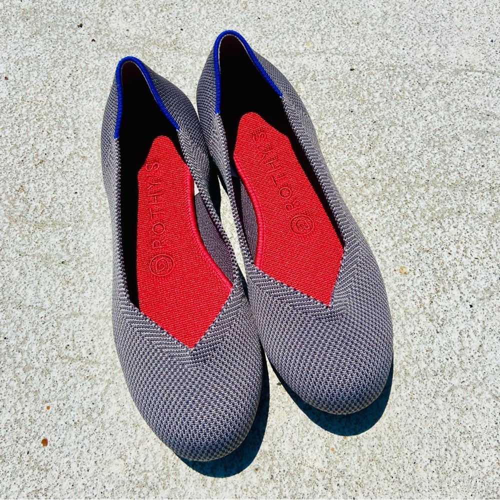 Rothy’s The Flat in Pebble Grey Size 6.5 Women’s Knit Slip On